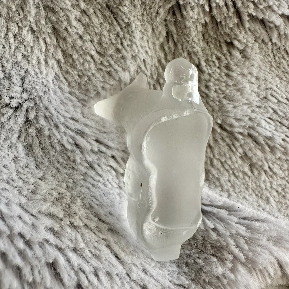 Clear Frosted Glass 5 Piece‎ Nativity Set
